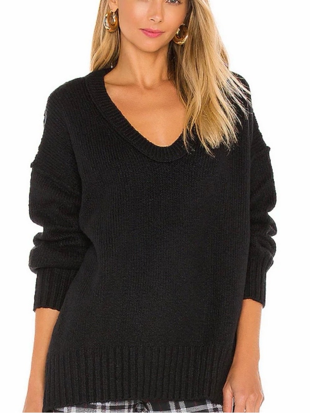 NWT Free People Brookshire Tunic black sweater